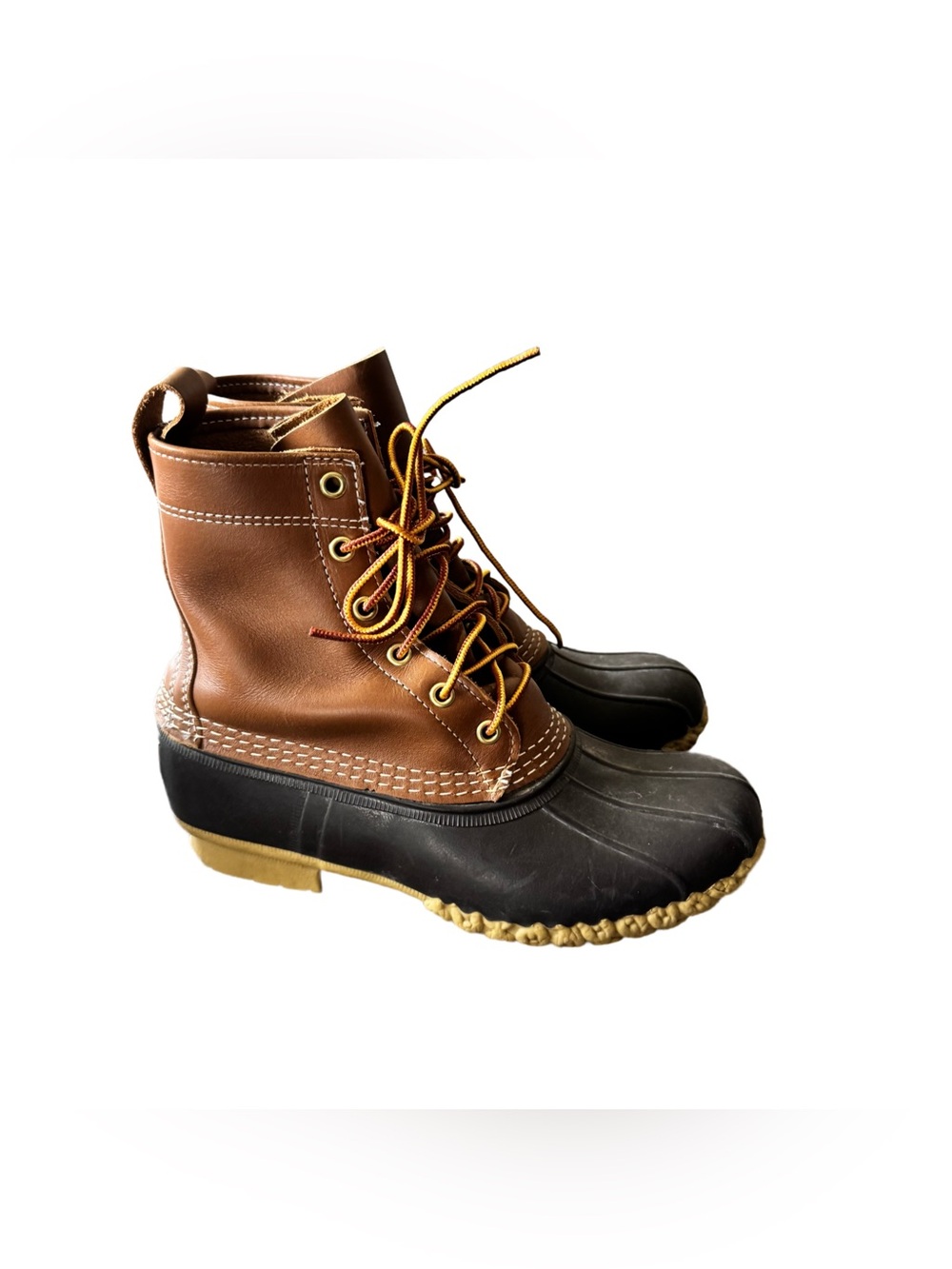L.L. Bean Bean Boots Women's 8 Duck Boot Lace Up Brown USA Vintage Gorpcore